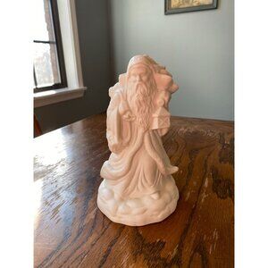Vintage Bisque Santa Claus Statue 9" Tall Christmas Decor Collectible Figurine W